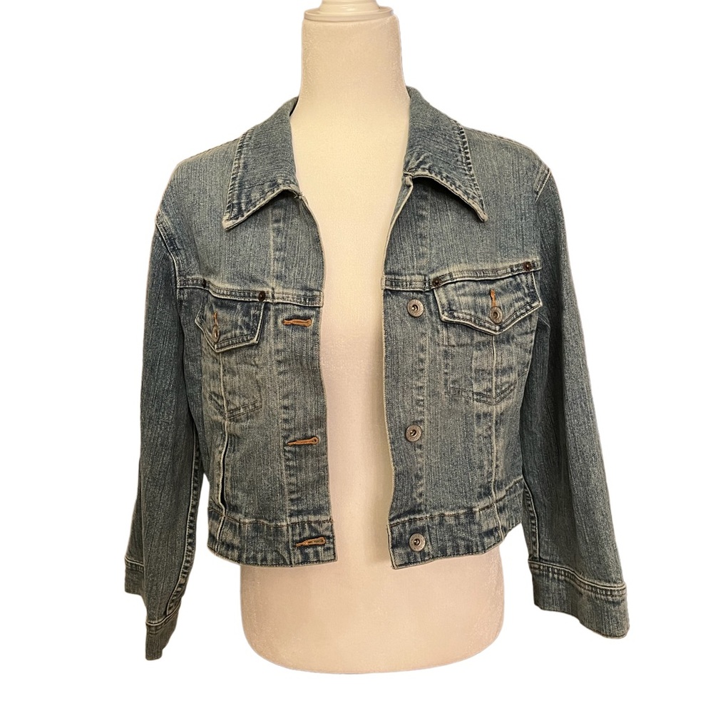 INFINITY brand maternity Jean jacket. Size L.